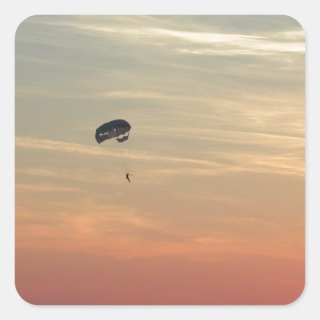 Skydiving Square Sticker (Front)