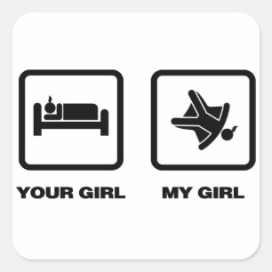 Skydiving Square Sticker