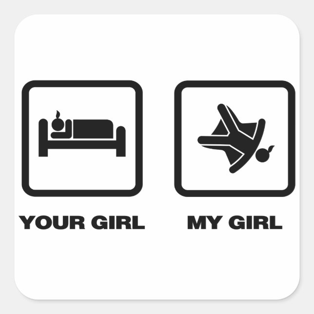 Skydiving Square Sticker (Front)