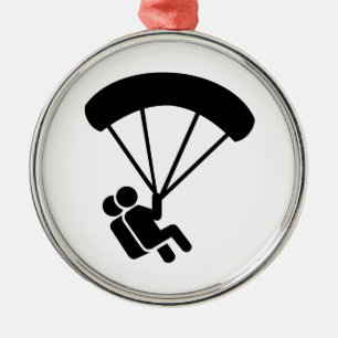Skydiving tandem metal tree decoration