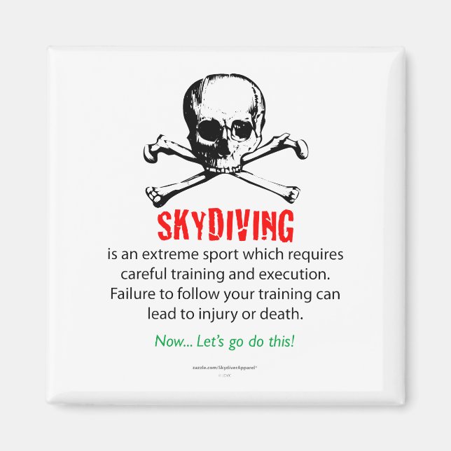 Skydiving Training Magnet (Front)