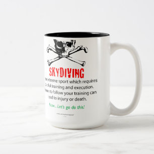 Skydiving Training Two-Tone Coffee Mug