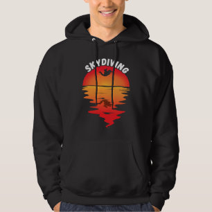 Skydiving Vintage Sunset Skydiver Parachuting Para Hoodie