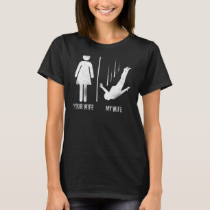Skydiving Your Wife My Wife Vintage T-Shirt