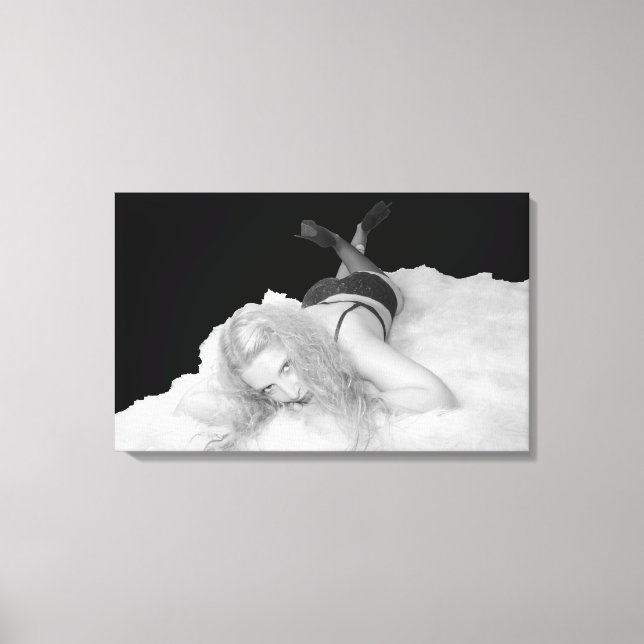 Skye Delamey bear rug Canvas Print (Front)