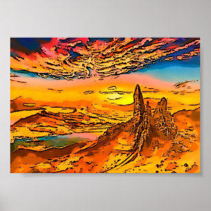 Skye old man of storr Scotland  Poster