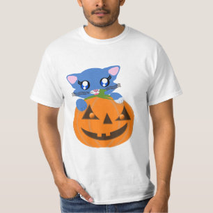 Skye Pumpkin Toon Kitty Basic Shirt