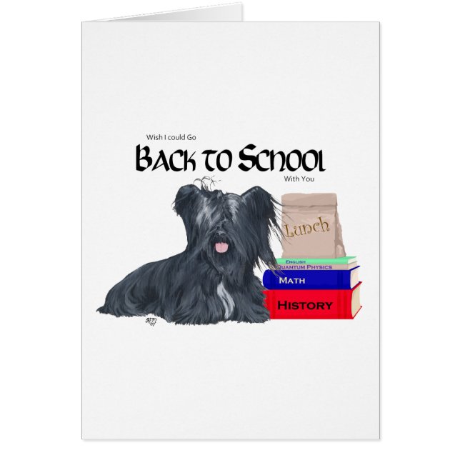 Skye Terrier Back to School (Front)