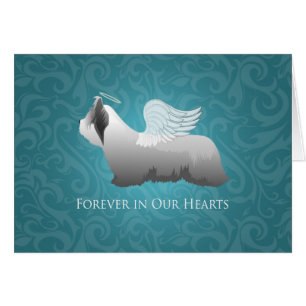 Skye Terrier Dog Breed Angel Sympathy Card