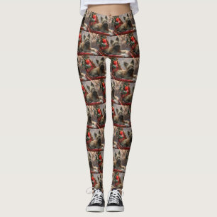 Skye Terrier Dog Christmas Festive Leggings