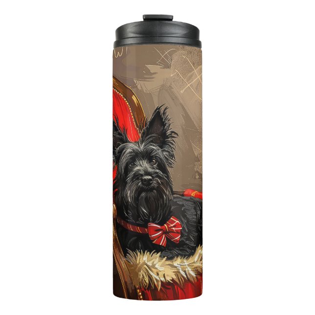 Skye Terrier Dog Christmas Festive  Thermal Tumbler (Front)