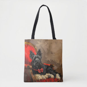 Skye Terrier Dog Christmas Festive  Tote Bag
