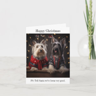 Skye Terrier Dogs Christmas Card