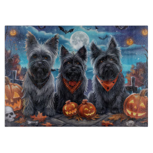 Skye Terrier Halloween Spooky  Cutting Board