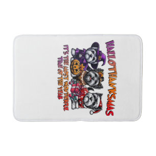 Skye Terrier Halloween Thanksgiving Christmas Clas Bath Mat
