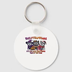 Skye Terrier Halloween Thanksgiving Christmas Clas Key Ring