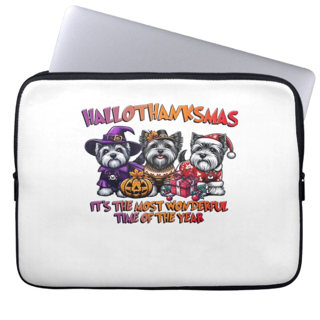 Skye Terrier Halloween Thanksgiving Christmas Clas Laptop Sleeve (Front)