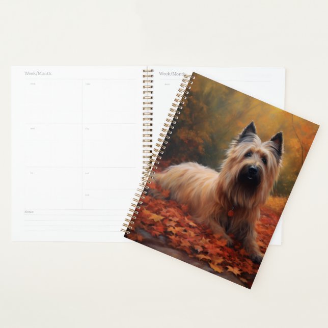 Skye Terrier in Autumn Leaves Fall Inspire Planner (Display)