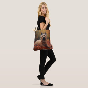 Skye Terrier in Autumn Leaves Fall Inspire Tote Bag