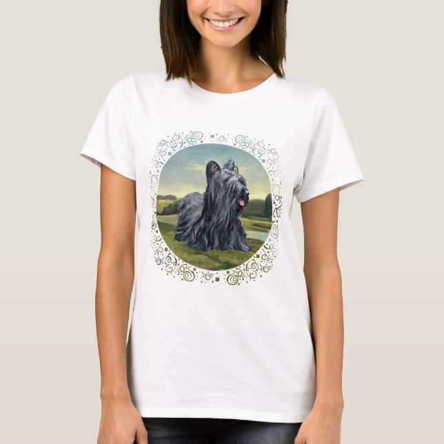 Skye Terrier in Pastoral Landscape T-Shirt (Front)