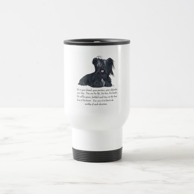 Skye Terrier MALE Keepsake Travel Mug (Center)