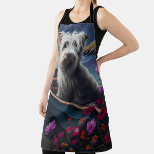 Skye Terrier on a Paddle: A Scenic Adventure Apron