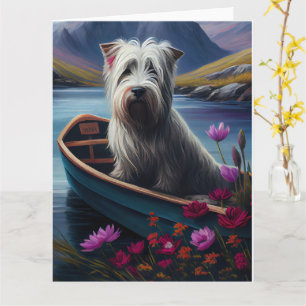 Skye Terrier on a Paddle: A Scenic Adventure Card