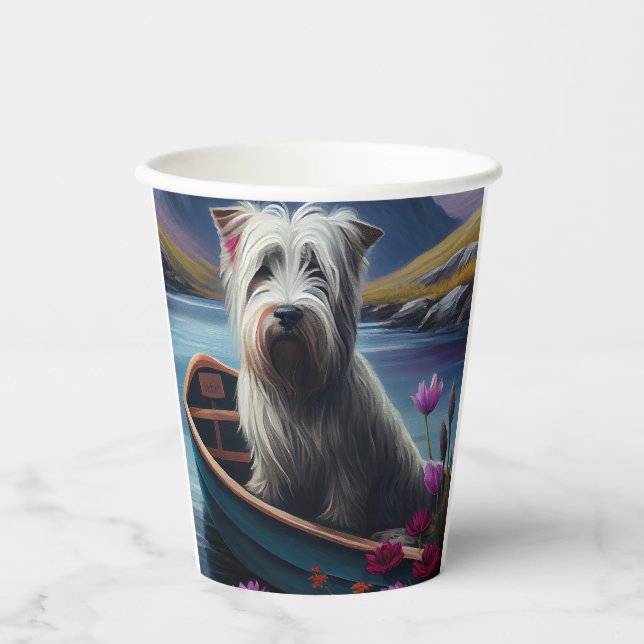 Skye Terrier on a Paddle: A Scenic Adventure Paper Cups (Front)