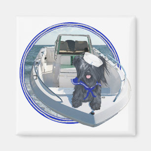 Skye Terrier out on the Boat Magnet