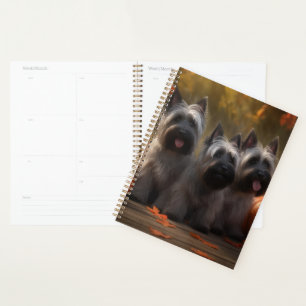 Skye Terrier Puppy Autumn Delight Pumpkin  Planner