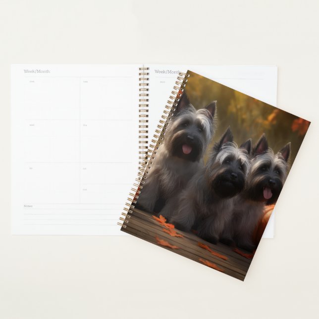 Skye Terrier Puppy Autumn Delight Pumpkin  Planner (Display)