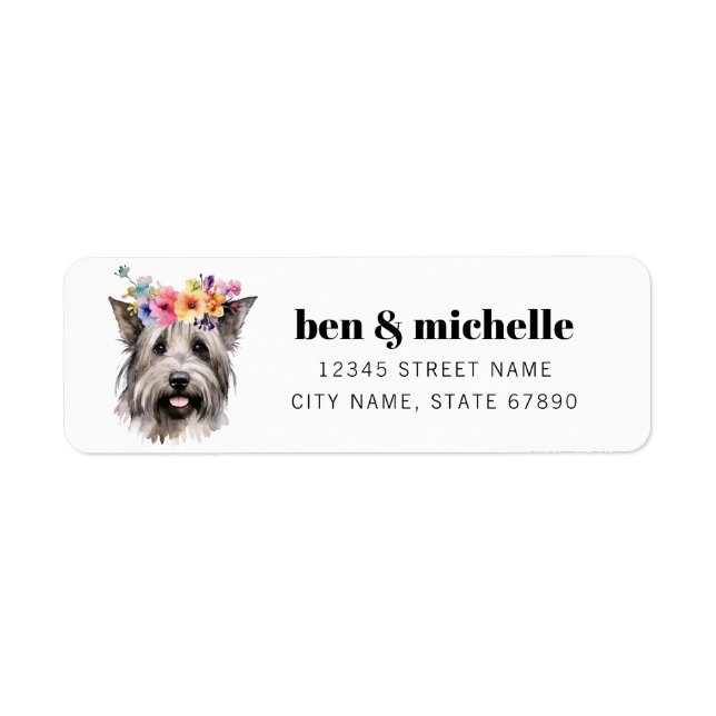 Skye Terrier Return Address Labels (Front)