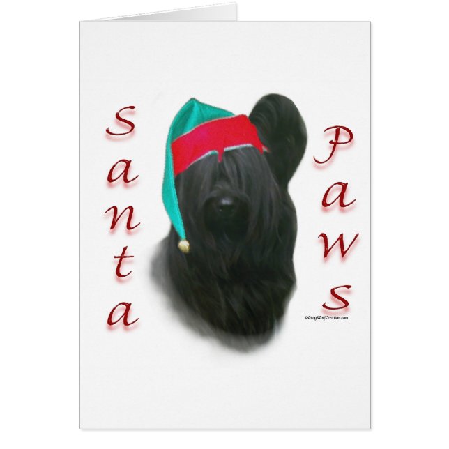 Skye Terrier Santa Paws (Front)