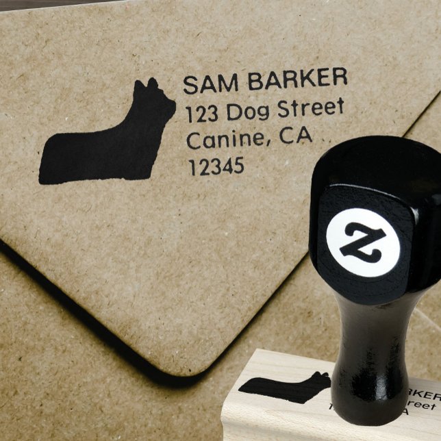 Skye Terrier Silhouette Return Address Rubber Stamp (Creator Uploaded)