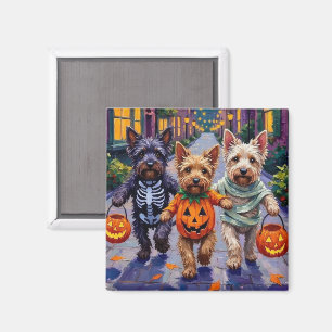 Skye Terrier Trick-or-Treating Halloween Costumes Magnet