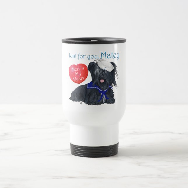 Skye Terrier Valentine Travel Mug (Center)