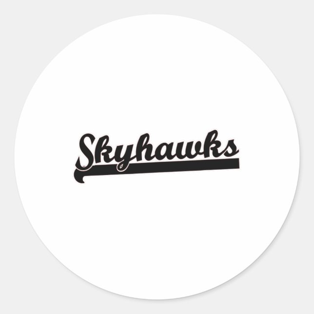 Skyhawks Lacrosse Volleyball Skydiving Basketball  Classic Round Sticker (Front)