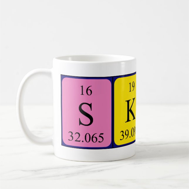 Skyla periodic table name mug (Left)