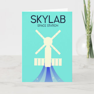 Skylab Space Station Space Art Holiday Card