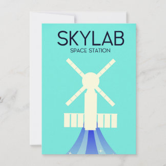 Skylab Space Station Space Art Invitation