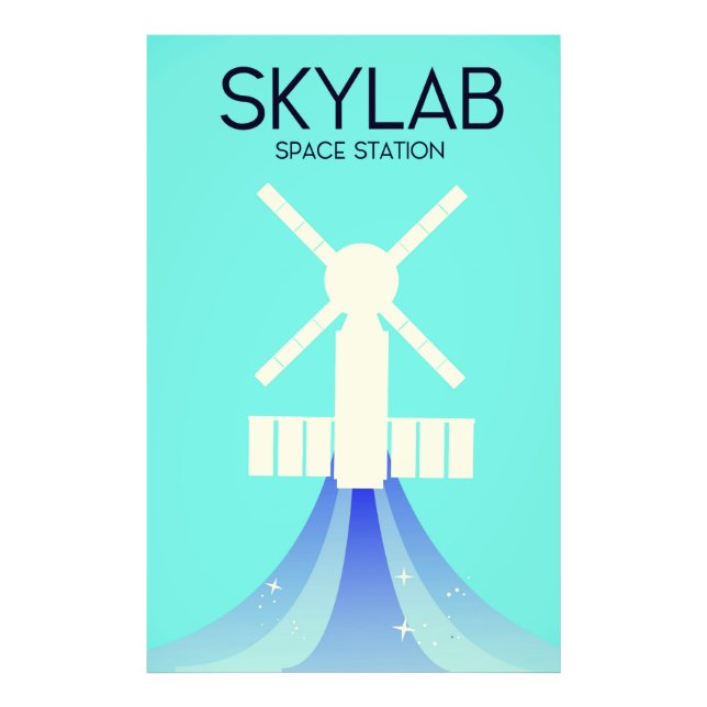 Skylab Space Station Space Art Photo Print (Front)