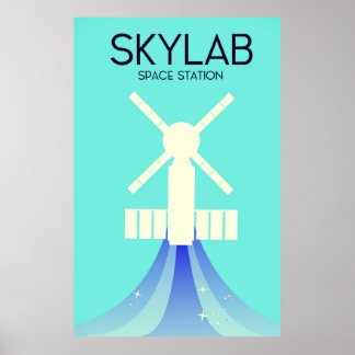 Skylab Space Station Space Art Poster