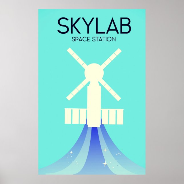 Skylab Space Station Space Art Poster (Front)