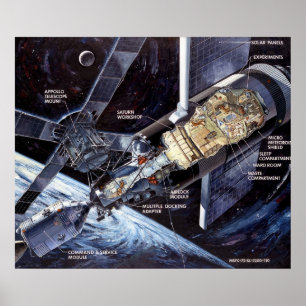 Skylab with the Command/Service Module Poster