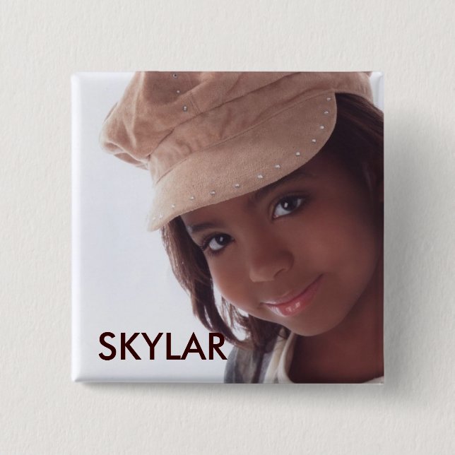 SKYLAR 15 CM SQUARE BADGE (Front)
