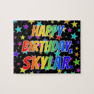 "SKYLAR" First Name, Fun "HAPPY BIRTHDAY" Jigsaw Puzzle