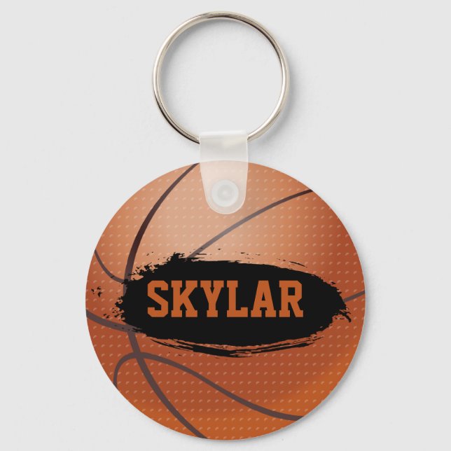 Skylar Grunge Basketball Keychain / Keyring (Front)
