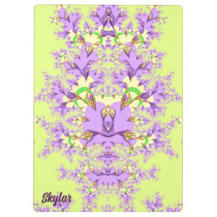 SKYLAR ~ Mauve, Yellow Green Floral Clipboard