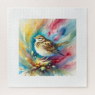 Skylark Songbird 130924AREF138 - Watercolor Jigsaw Puzzle