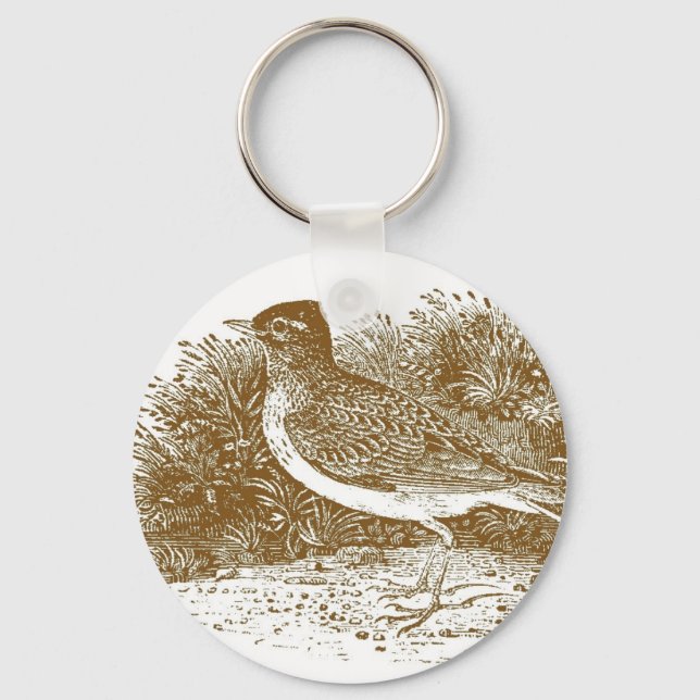Skylark Woodcut Key Ring (Front)